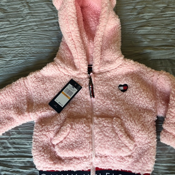 Tommy Hilfiger Baby Girls Minky Hooded Jacket Zip up Fleece ACCEPTING OFFERS - Picture 11 of 16